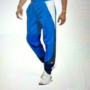 Reebok Adult Training Woven Performance Pants Blue/White size XL